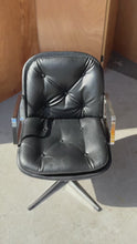Load and play video in Gallery viewer, Mid-Century Modern High-Stance Office Chair in Chrome and Vinyl After Charles Pollock, USA, c. 1960's