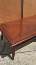 Load and play video in Gallery viewer, Mid-Century Modern Angular Coffee Table in Solid Mahogany, USA, c. 1960s