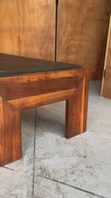 Load and play video in Gallery viewer, Heirloom Brutalist Mid-Century Modern Coffee Table in Solid Walnut & Slate by Adrian Pearsall for Craft Associates, USA, c. 1960's
