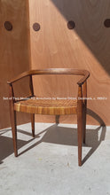 Load and play video in Gallery viewer, Set of Two (2) Danish Modern Model 113 Armchairs in Oak & Original Cane by Nanna Ditzel for Kolds Savvaerk, Denmark, c. 1950's