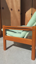 Load and play video in Gallery viewer, Danish Mid-Century Modern 2- Seater Loveseat in Solid Teak & Original Fabric by Domino Møbler, Denmark, c. 1970s