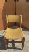 Load and play video in Gallery viewer, Safari Tanned Saddle Leather & Oak Lounge/Side Chair Designed by Biermann Werner for Arte Sano, Colombia, c. 1960's