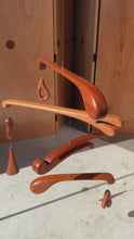 Load and play video in Gallery viewer, Organic Modern Hanging Nursery Mobile in Solid Sapele by Mark Leblanc for Leblanc Studios, USA, c. 2020's