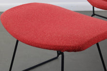 Load image into Gallery viewer, 24 HOUR HOLD - Authentic Bird Lounge Chair by Harry Bertoia for Knoll in Original Red Fabric w/ Ottoman-ABT Modern