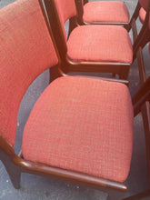 Load image into Gallery viewer, A Set of Six Model 89 Danish Modern Dining Chairs by Erik Buch in Teak in Original Salmon Upholstery-ABT Modern