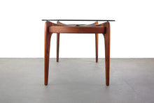 Load image into Gallery viewer, Adrian Pearsall 2179-T Compass Dining Table w/ Glass Top in Walnut-ABT Modern