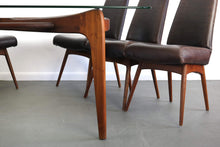 Load image into Gallery viewer, Adrian Pearsall 2179-T Compass Dining Table w/ Glass Top in Walnut-ABT Modern