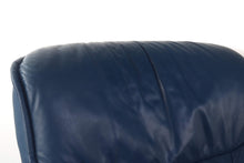 Load image into Gallery viewer, Amazing Condition Vintage Stressless Ekornes Reclining Lounge Chair and Ottoman in Blue-ABT Modern