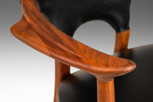 Load image into Gallery viewer, Angular Danish Mid Century Modern Armchair in Solid Walnut, Denmark, c. 1960's-ABT Modern