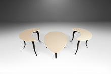 Load image into Gallery viewer, Art Deco Serpentine 3 Piece Table Set After Osvaldo Borsani Including a Coffee Table and Two Side Tables, c. 1970s-ABT Modern