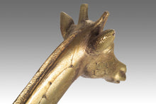 Load image into Gallery viewer, Artisan Hand Hammered Mid Century Giraffe Figures in Solid Brass - A Set of 2, Korea-ABT Modern