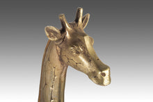 Load image into Gallery viewer, Artisan Hand Hammered Mid Century Giraffe Figures in Solid Brass - A Set of 2, Korea-ABT Modern