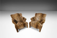 Load image into Gallery viewer, Bespoke Set of Two (2) Luscious Leopard-Print Lounge Chairs, USA, c. 1980s-ABT Modern