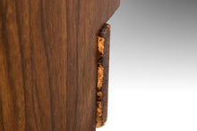 Load image into Gallery viewer, Brutalist Geometric Mid Century Modern End Table / Nightstand in Walnut, USA, c. 1960's-ABT Modern