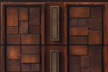 Load image into Gallery viewer, Brutalist Geometric Mid Century Modern End Table / Nightstand in Walnut, USA, c. 1960's-ABT Modern