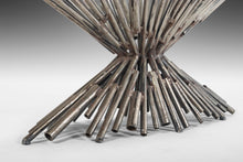 Load image into Gallery viewer, Brutalist Tubular Steel Coffee Table with a Glass Top By Silas Seandel, c. 1970-ABT Modern