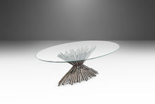 Load image into Gallery viewer, Brutalist Tubular Steel Coffee Table with a Glass Top By Silas Seandel, c. 1970-ABT Modern
