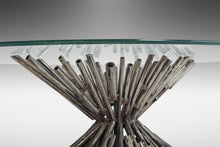 Load image into Gallery viewer, Brutalist Tubular Steel Coffee Table with a Glass Top By Silas Seandel, c. 1970-ABT Modern