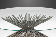 Load image into Gallery viewer, Brutalist Tubular Steel Coffee Table with a Glass Top By Silas Seandel, c. 1970-ABT Modern