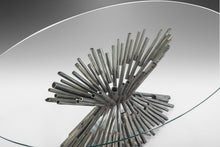 Load image into Gallery viewer, Brutalist Tubular Steel Coffee Table with a Glass Top By Silas Seandel, c. 1970-ABT Modern