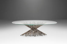 Load image into Gallery viewer, Brutalist Tubular Steel Coffee Table with a Glass Top By Silas Seandel, c. 1970-ABT Modern