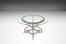 Load image into Gallery viewer, Charleston Forge 'Etrusche' Iron Glass Top Dining Table & Four (4) Chairs Set, USA, c. 2000's-ABT Modern