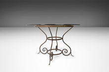 Load image into Gallery viewer, Charleston Forge 'Etrusche' Iron Glass Top Dining Table, USA-ABT Modern