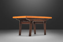 Load image into Gallery viewer, Coffee Table / Side Table by Angel Pazmino in Fruitwood and Cognac Leather, Ecuador, c. 1960s-ABT Modern