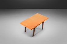 Load image into Gallery viewer, Coffee Table / Side Table by Angel Pazmino in Fruitwood and Cognac Leather, Ecuador, c. 1960s-ABT Modern