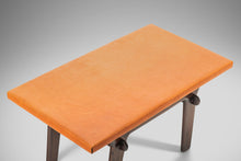 Load image into Gallery viewer, Coffee Table / Side Table by Angel Pazmino in Fruitwood and Cognac Leather, Ecuador, c. 1960s-ABT Modern