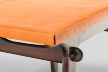 Load image into Gallery viewer, Coffee Table / Side Table by Angel Pazmino in Fruitwood and Cognac Leather, Ecuador, c. 1960s-ABT Modern