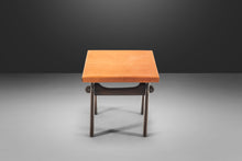 Load image into Gallery viewer, Coffee Table / Side Table by Angel Pazmino in Fruitwood and Cognac Leather, Ecuador, c. 1960s-ABT Modern