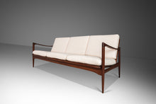 Load image into Gallery viewer, Danish Kandidaten Three Seater Sofa in Knoll Bouclé by Ib Kofod-Larsen for Olof Person, Denmark, c. 1960s-ABT Modern