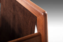 Load image into Gallery viewer, Danish MCM Magazine Rack in Teak & Leather by Salin Møbler, Denmark, c. 1960's-ABT Modern