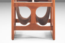 Load image into Gallery viewer, Danish MCM Magazine Rack in Teak & Leather by Salin Møbler, Denmark, c. 1960's-ABT Modern