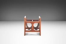 Load image into Gallery viewer, Danish MCM Magazine Rack in Teak & Leather by Salin Møbler, Denmark, c. 1960's-ABT Modern