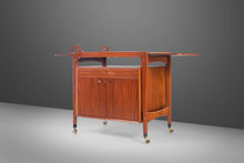 Load image into Gallery viewer, Danish Modern Bar Cart / Tea Trolley by Johannes Andersen for Dyrlund Teak, c. 1960s-ABT Modern