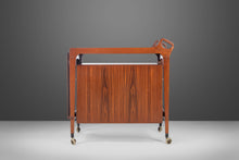Load image into Gallery viewer, Danish Modern Bar Cart / Tea Trolley by Johannes Andersen for Dyrlund Teak, c. 1960s-ABT Modern