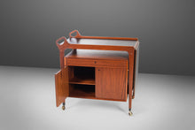 Load image into Gallery viewer, Danish Modern Bar Cart / Tea Trolley by Johannes Andersen for Dyrlund Teak, c. 1960s-ABT Modern