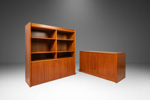 Load image into Gallery viewer, Danish Modern China Cabinet in Teak with Secretary Drop Down Desk Top in the Manner of Poul Hundevad, Denmark, c. 1970's-ABT Modern