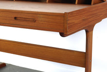 Load image into Gallery viewer, Danish Modern Drafting / Writing Desk In Rich Grained Teak with Pop Up Compartment-ABT Modern