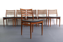 Load image into Gallery viewer, Danish Modern Erling Torvits Dining Chairs in Teak w/ Black Leather Seats - A Set of 6, Denmark-ABT Modern