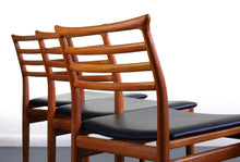 Load image into Gallery viewer, Danish Modern Erling Torvits Dining Chairs in Teak w/ Black Leather Seats - A Set of 6, Denmark-ABT Modern