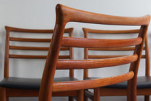 Load image into Gallery viewer, Danish Modern Erling Torvits Dining Chairs in Teak w/ Black Leather Seats - A Set of 6, Denmark-ABT Modern