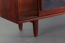 Load image into Gallery viewer, Danish Modern Glass Front Bookcase / Display Cabinet by Harry Ostergaard in Teak, c. 1960s-ABT Modern