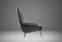 Load image into Gallery viewer, Danish Modern High Back Lounge Chair in Original Vinyl Upholstery, c. 1960s-ABT Modern