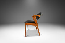 Load image into Gallery viewer, Danish Modern Kai Kristiasen Model 42 Teak Dining Chair / Desk Chair in Black Leather, Denmark, c. 1960's-ABT Modern