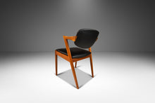 Load image into Gallery viewer, Danish Modern Kai Kristiasen Model 42 Teak Dining Chair / Desk Chair in Black Leather, Denmark, c. 1960's-ABT Modern