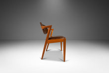 Load image into Gallery viewer, Danish Modern Kai Kristiasen Model 42 Teak Dining Chair / Desk Chair in Brown Leather, Denmark, c. 1960's-ABT Modern