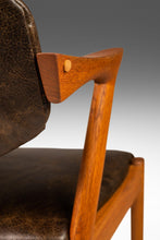 Load image into Gallery viewer, Danish Modern Kai Kristiasen Model 42 Teak Dining Chair / Desk Chair in Leather, Denmark, c. 1960's-ABT Modern